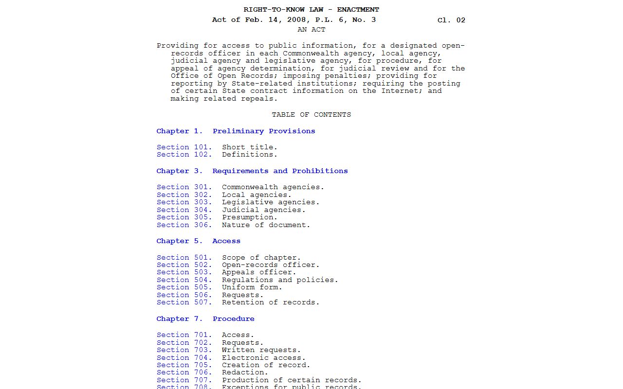 Clarion County court records Pennsylvania Right-to-Know Law page