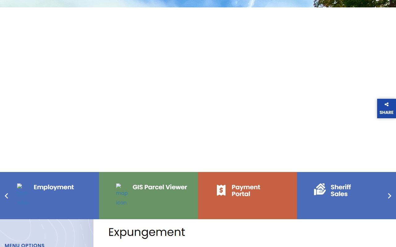 Clarion County criminal court records expungement and limited access page